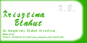 krisztina blahut business card